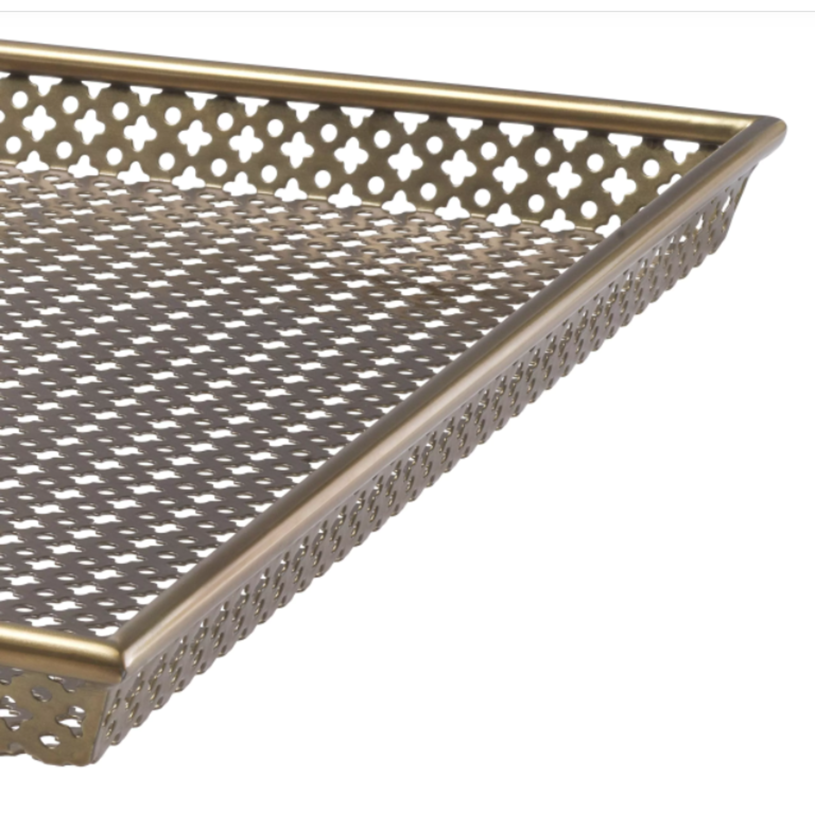 EICHHOLTZ TRAY SIRENUSE SQUARE 50 ANTIQUE BRASS FINISH