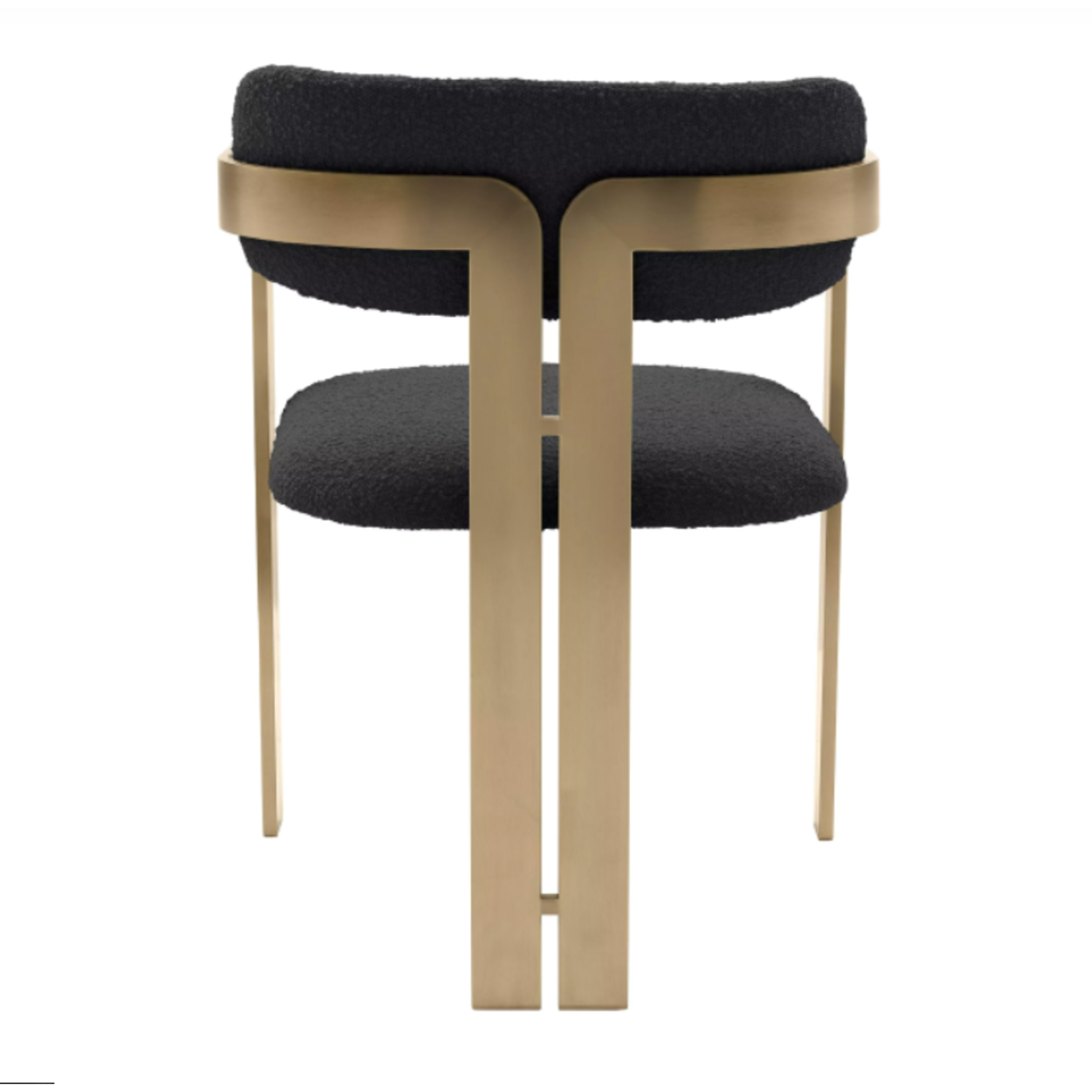 EICHHOLTZ DINING CHAIR DONATO BRUSHED BRASS FINISH BOUCLÉ