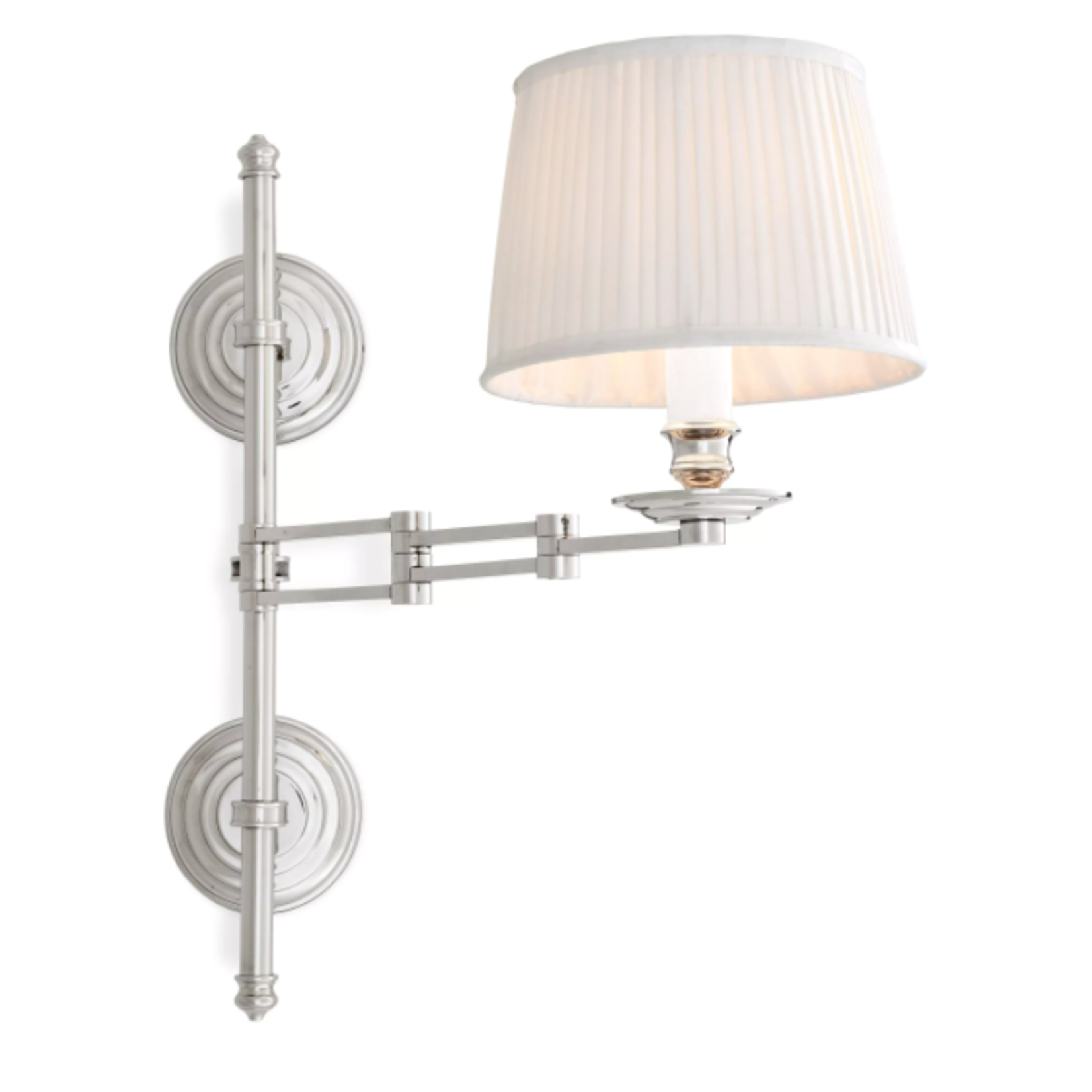 EICHHOLTZ WALL LAMP FAVONIUS NICKEL FINISH WITH SHADE