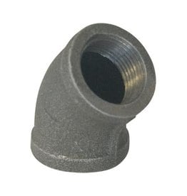 BLACK MALLEABLE 45 ELBOW