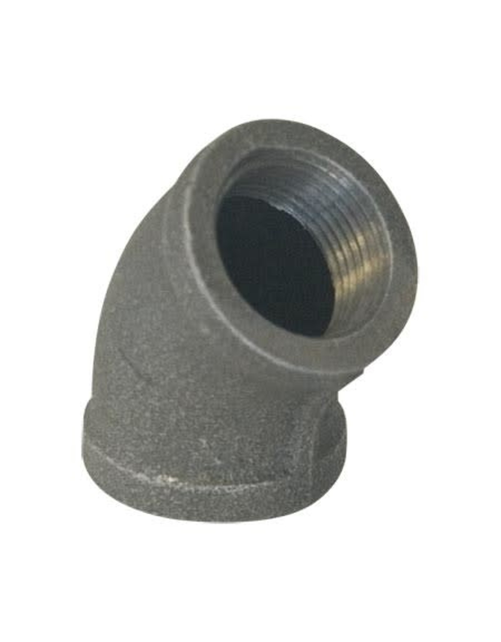 BLACK MALLEABLE 45 ELBOW