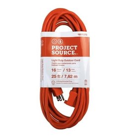 25-ft 16/3 3-Prong Outdoor SJTW Light Duty General Extension Cord