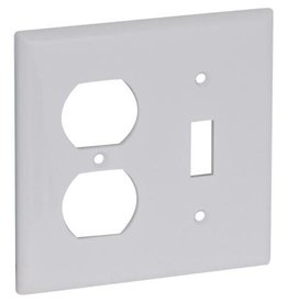 COMBINATION SWITCH AND DUPLEX WALL PLATE