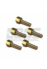 1/4" Hose ID to 1/8" Female NPT FNPT Straight Brass Fitting