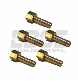 1/4" Hose ID to 1/8" Female NPT FNPT Straight Brass Fitting