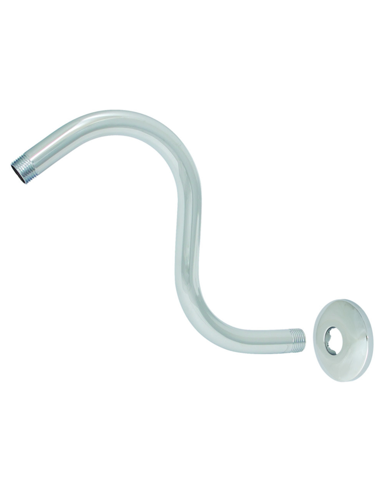 11 in. S-Shower Arm with Flange in Chrome