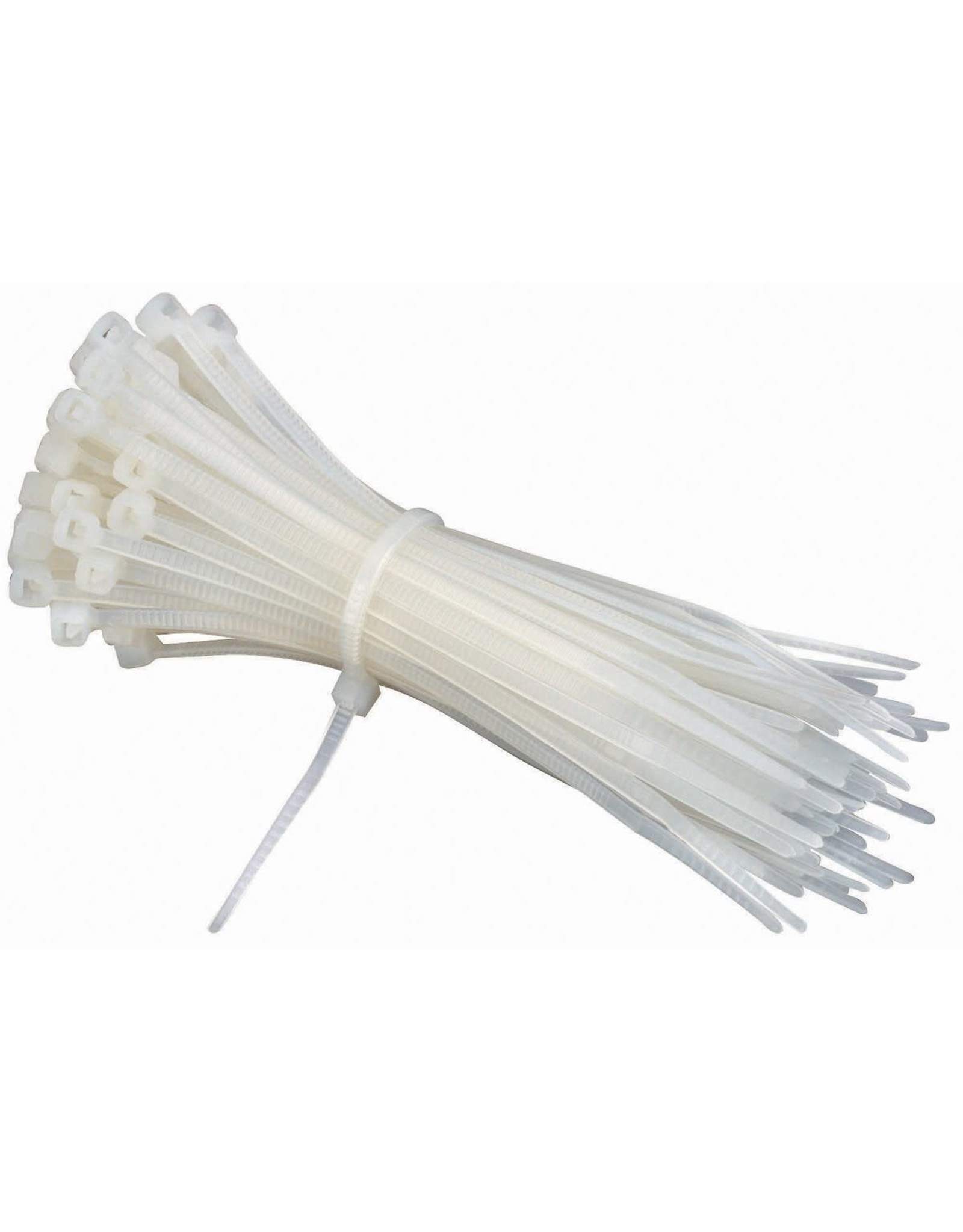 11 in. White Cable Ties 100 Pk