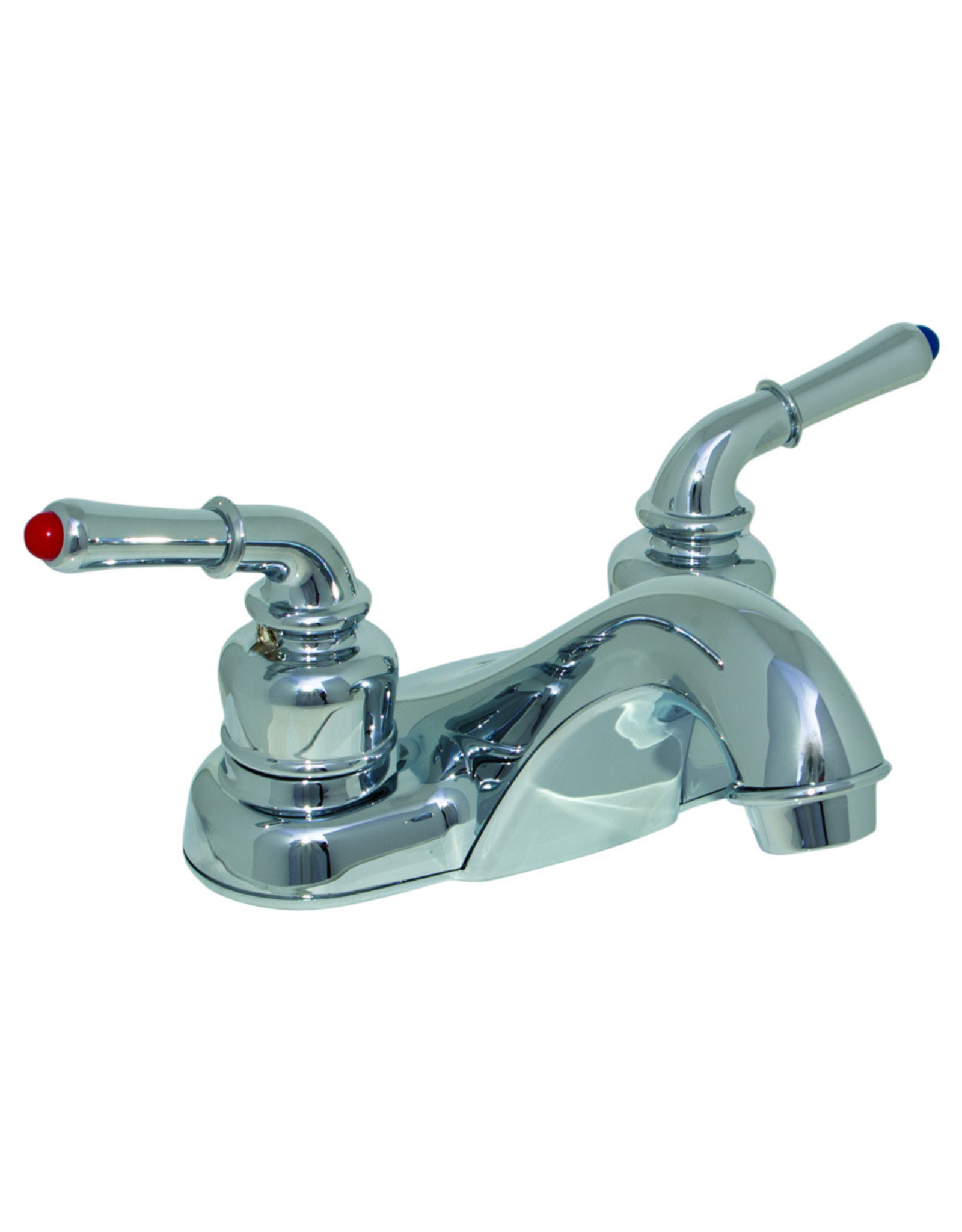 2-Handle Chrome Plastic Bathroom Sink Faucet