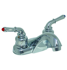 2-Handle Chrome Plastic Bathroom Sink Faucet