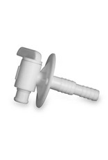 22223 Barb Drain Valve 3/8" or 1/2" w/flange