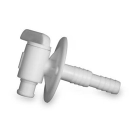 22223 Barb Drain Valve 3/8" or 1/2" w/flange
