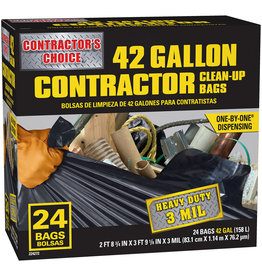 24-Count 42-Gallon Outdoor Construction Trash Bags