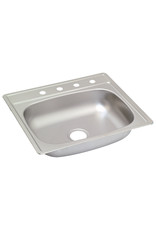 25″ x 22″ x 6-1/2″ Deep Single-Bowl Stainless Steel Kitchen Sink – 4-Hole