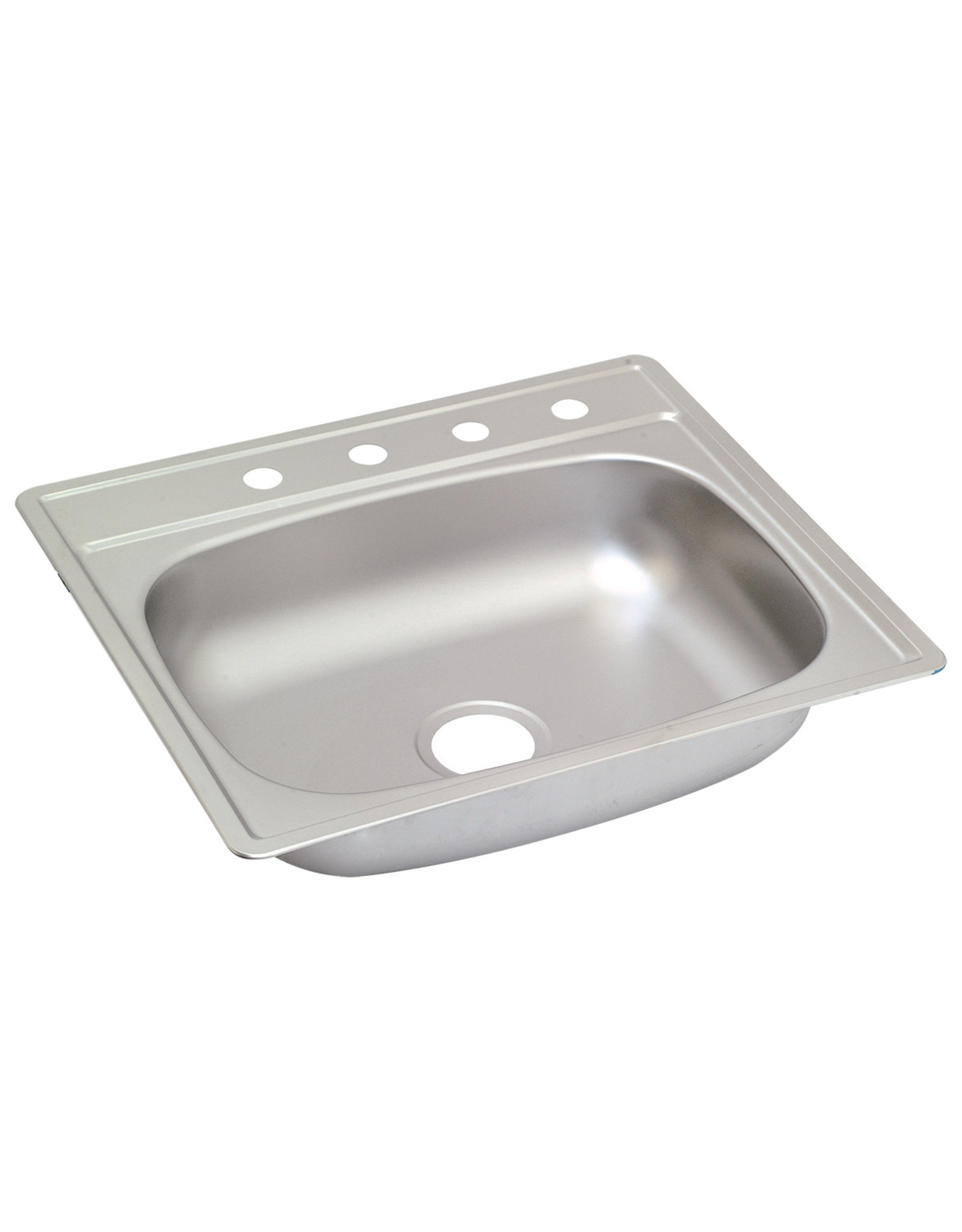 25″ x 22″ x 6-1/2″ Deep Single-Bowl Stainless Steel Kitchen Sink – 4-Hole