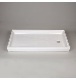 30" x 60" ShowerTub Shower Base - Right Drain - White