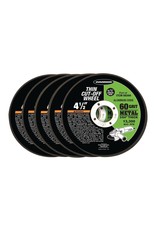 4-1/2 In. 60 Grit Thin Metal Cut-Off Wheel 5 Pack