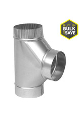 4-in dia x 4-in dia x 4-in dia x 9-in L Crimped Galvanized Duct Tee
