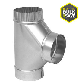 4-in dia x 4-in dia x 4-in dia x 9-in L Crimped Galvanized Duct Tee