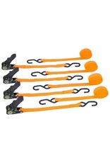 400 lb. Capacity 1 in. x 15 ft. Ratcheting Tie Downs 4 Pc