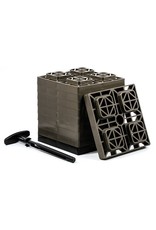 44521 Brown FasTen Leveling Block with T-Handle, 2x2 (Pack of 10)