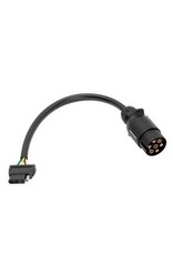 7-Way European Style Round Pin To 4-Flat Adapter