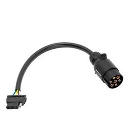 7-Way European Style Round Pin To 4-Flat Adapter