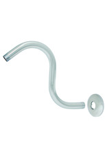 8 in. S-Shower Arm with Flange in Chrome