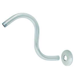 8 in. S-Shower Arm with Flange in Chrome