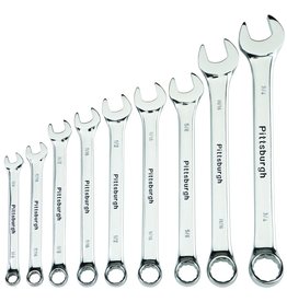 9 Pc Fully Polished SAE Combination Wrench Set