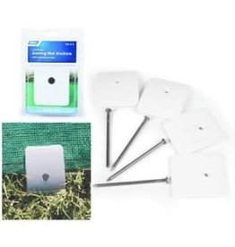 AWNING MAT ANCHOR 4PK WHT 45631