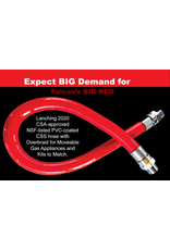 BIG RED 3/4" ID X 48" GAS HOSE W/NSF PVC COATING (KIT) W/GAS SWIVEL, STREET ELBOWS,QUICK DISCONNECT,RESTRAINING KIT, FULL PORT BALL VALVE