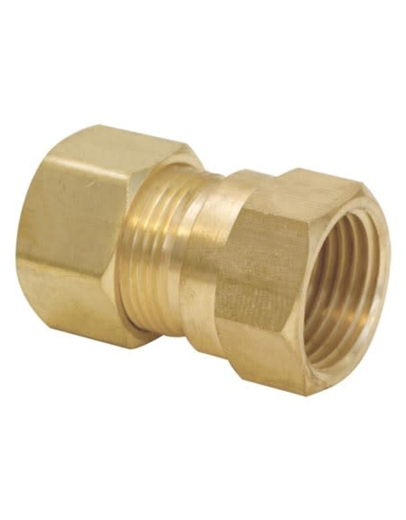 BRASS COMPRESSION X FEMALE UNION 3/8 X 1/2