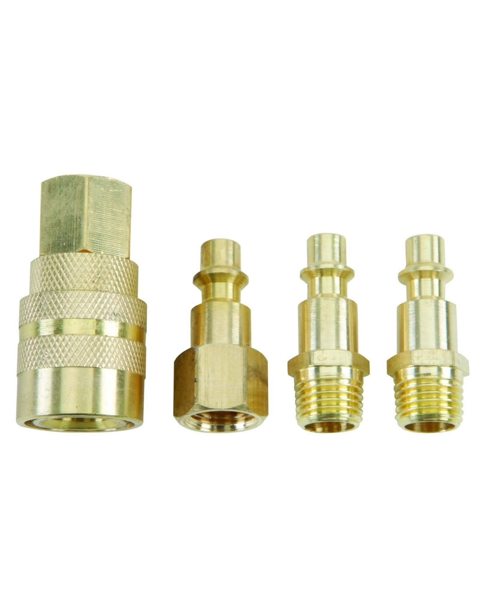 Brass Industrial Quick Coupler Set 4 Pc