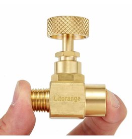 Brass Replacement Control Needle Valve 1/4" Male NPT X 1/4" Female NPT Connection