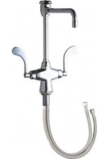 Chicago Single-hole, deck-mounted manual laboratory faucet 8" spout