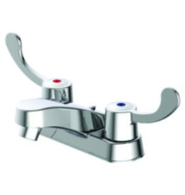 Chrome Wrist-Blade Handles Bathroom Faucet