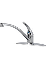 Delta Foundations Chrome 1-handle Low-arc Deck Mount Kitchen Faucet