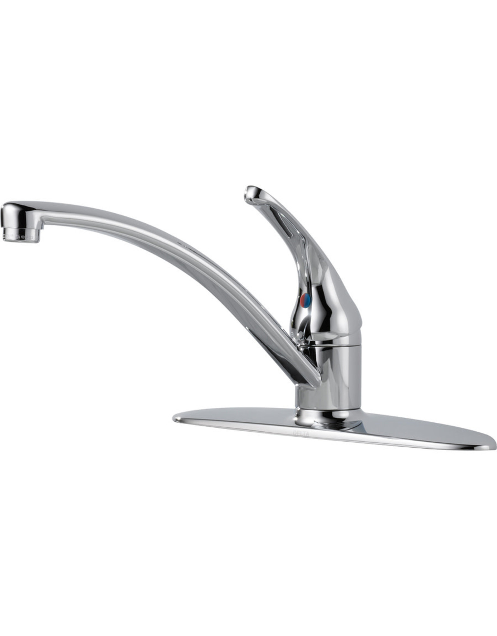 Delta Foundations Chrome 1-handle Low-arc Deck Mount Kitchen Faucet
