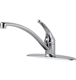 Delta Foundations Chrome 1-handle Low-arc Deck Mount Kitchen Faucet