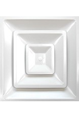 Diffuser 3 Cone With Damper Insulation White 24 X 24