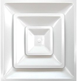 Diffuser 3 Cone With Damper Insulation White 24 X 24