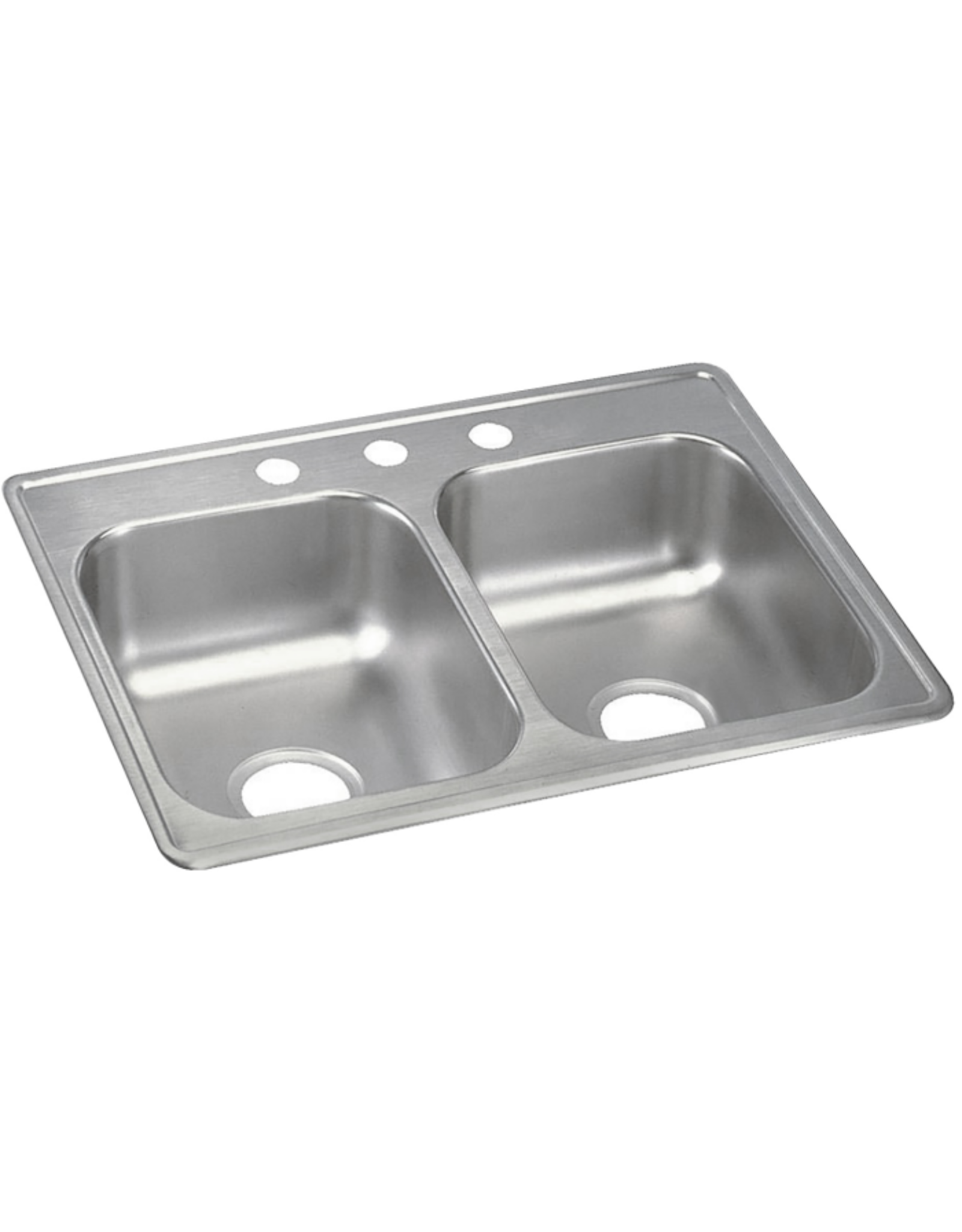 Elkay Stainless Steel 25" x 19" x 6-5/16", Equal Double Bowl Drop-in Sink