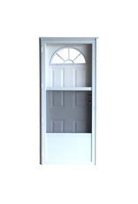 FAN STYLE WINDOW COMBINATION STEEL DOOR/ SPECIAL ORDER