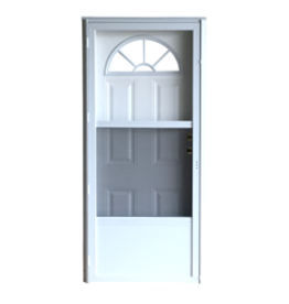 FAN STYLE WINDOW COMBINATION STEEL DOOR/ SPECIAL ORDER