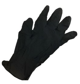 XL Nitrile Disposable Gloves - Black- Powder Free - Box of 100
