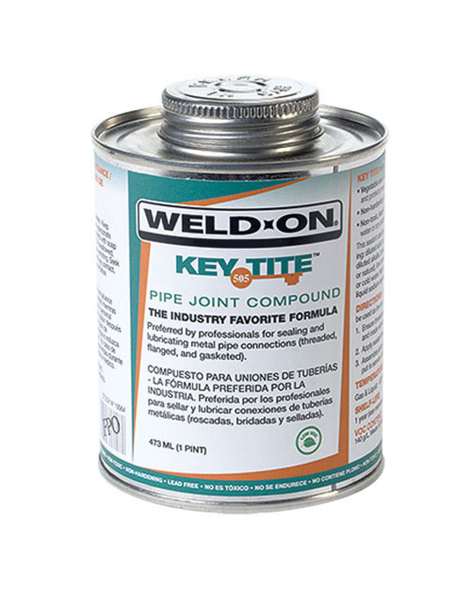 IPS Weld-On  1/2 Pint 505 Key Tite Green Pipe Thread Sealant