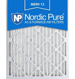 Nordic Pure 16x25x2M12-3 MERV 12 Pleated Air Condition Furnace Filter