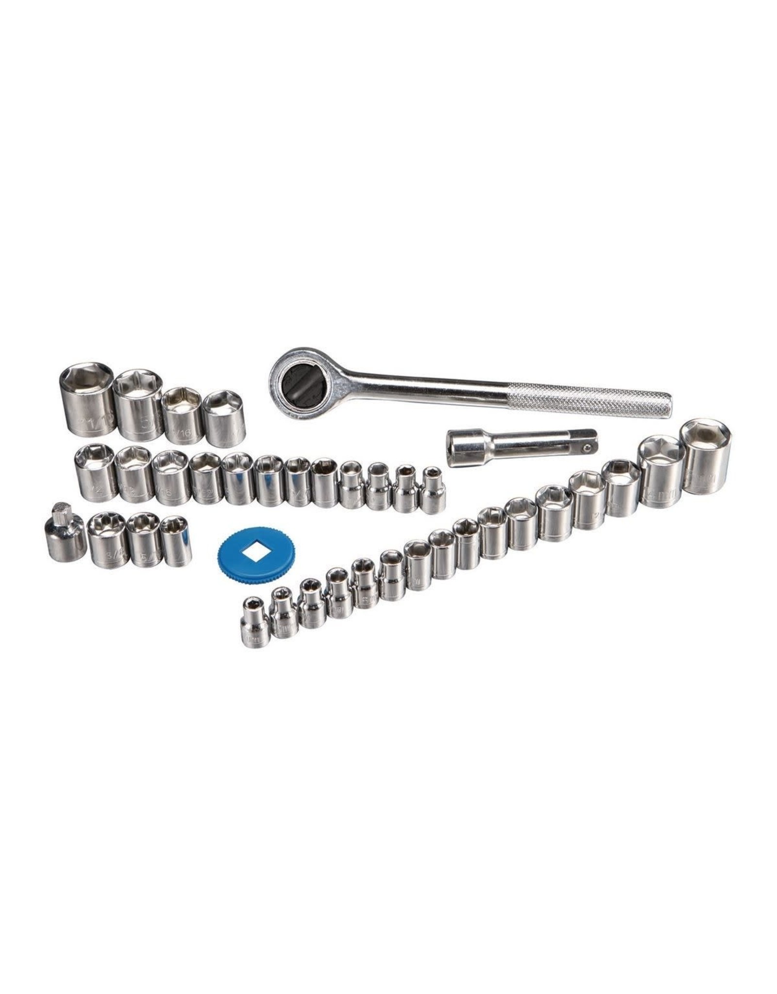 PITTSBURGH 3/8 In., 1/4 In. Drive SAE & Metric Socket Set, 40 Pc.