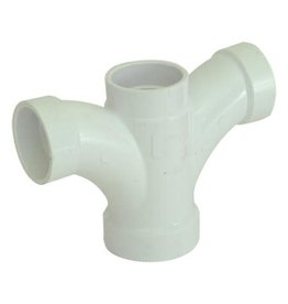 PVC/DWV DOUBLE FIXTURE TEE 2" X 1 1/2 X 1 1/2" X 1 1/2"