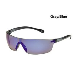 Squared Safety Glasses Gray Blue Mirror Lens